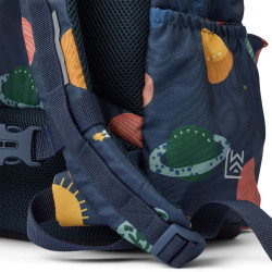 zoom sur Sac à dos enfant Johnny - Liewood - Dove blue multi mix