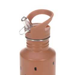 Gourde enfant inox 2 bouchons- Lassig - Happy Prints / Caramel