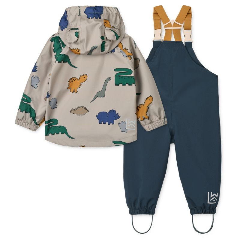 Veste running imperméable Enfant , Rain jacket marine jaune KIPRUN