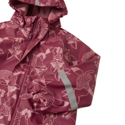 Raincoat Koski - waterproof et doublé polaire - Reima - Jam Red