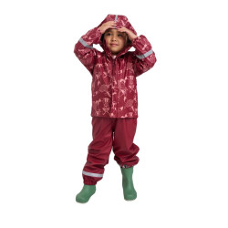 Raincoat Koski - 100% waterproof polaire - Reima - Jam Red