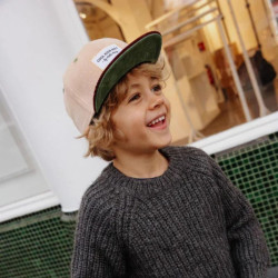 Casquette hiver  en velours - Hello Hossy - Sweet Almond