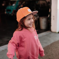 Casquette hiver enfant en velours - Hello Hossy -  Mandarine