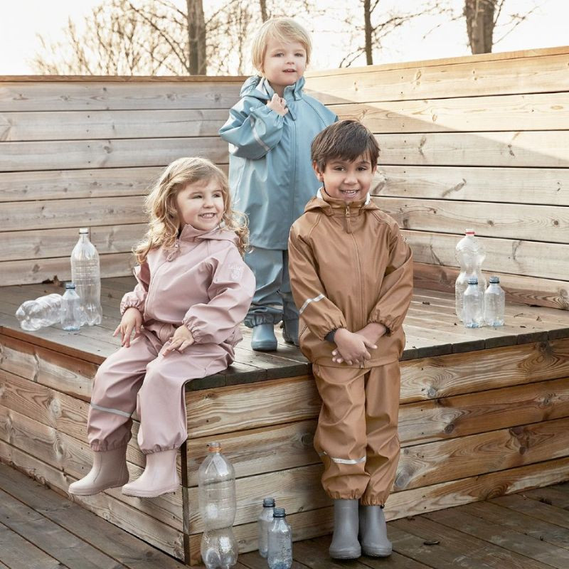 DAWILS Garçon Manteau Imperméables Pantalon De Pluie Enfant Costume De Pluie Filles Veste De Pluie Vêtements Imperméables Blousons Imperméable Bleu Marine Crocodile 18 Mois-2 Ans