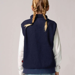 Polaire sans manche enfant - - Dark Blue / Red