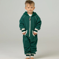 Combinaison polaire bébé - Ducksday - Green / Ecru