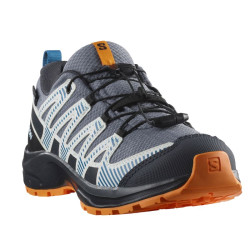 XA PRO 3D Junior V8 - CSWP - Chaussure Salomon enfant - 31 au 39 - Grisai/Dark B/Turme