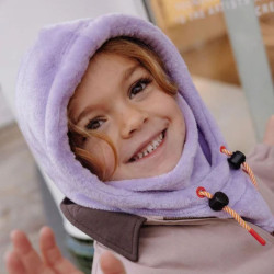 Cagoule polaire bébé Warmy - Hello Hossy - Mauve