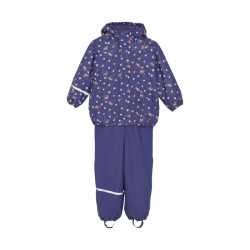 Ensemble de pluie enfant doublé polaire - Veste et Salopette - Skipper Blue