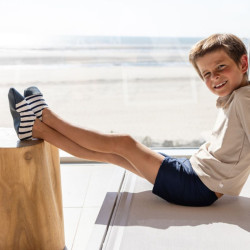 Chaussons souples enfant - Les Pas Petits - Les Petits Marins Bleus