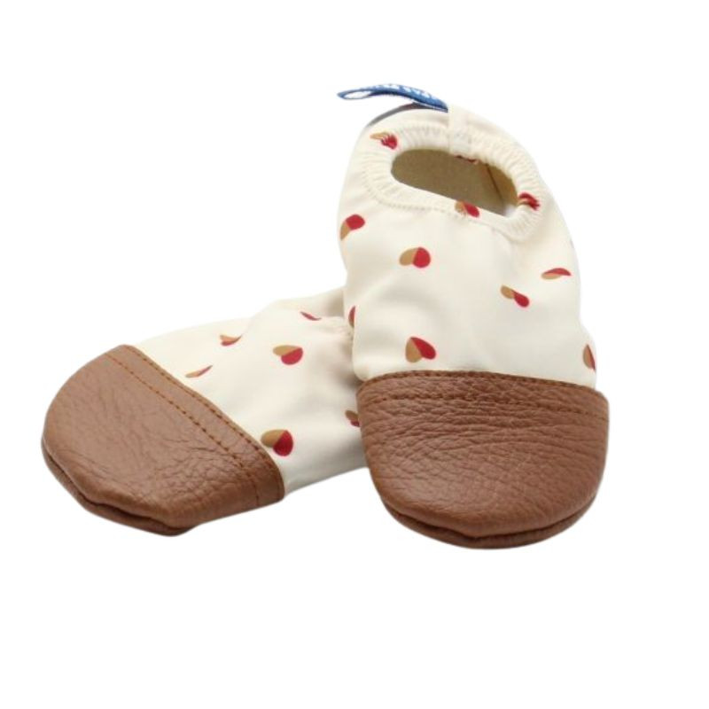 Chaussons souples enfant - Les Pas Petits - Les Petits Cœurs Bicolores