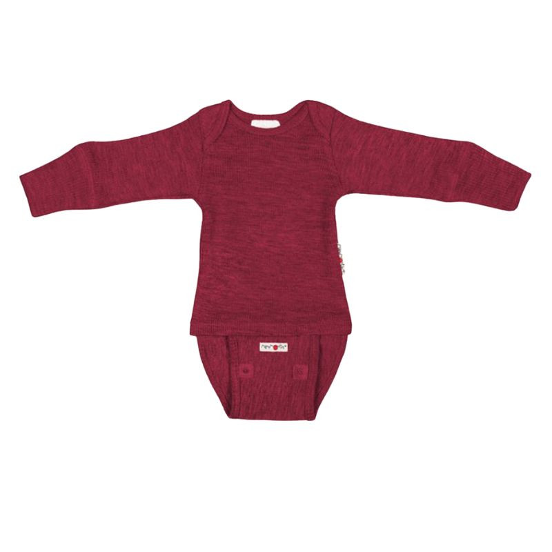 Body en laine - Manches longues - évolutif de Manymonths - Wild Pomegranate