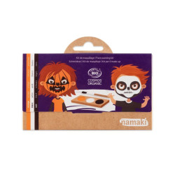 Kit de maquillage 3 couleurs - Citrouille & Squelette - Namaki