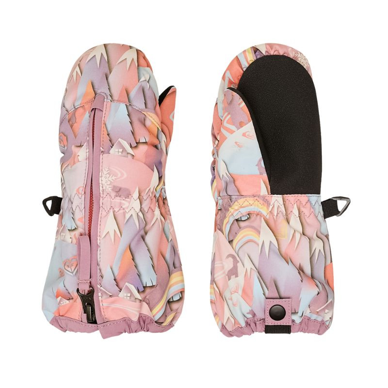 Moufles de ski enfant Snows Up - Roxy - Coral Chic Papercut