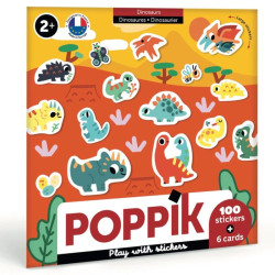 6 cartes +  Baby - Poppik - Dinosaures