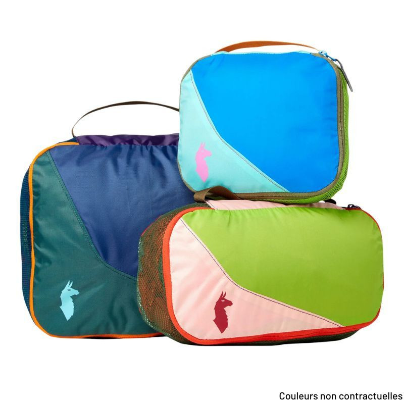 Lot de 3 organiseurs de bagage Cubo - Del Día - Cotopaxi - Couleurs uniques