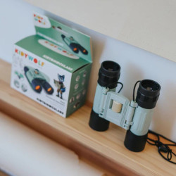 Jumelles enfant Kidybinocular - grossissement x10 -  Vert