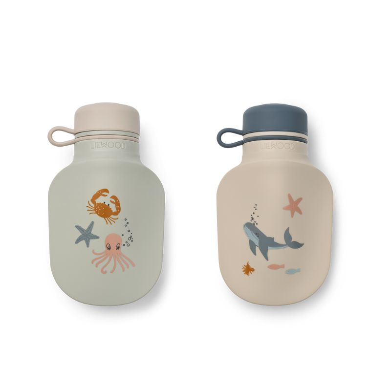 Lot de 2 bouteilles de smoothie Lizzie - Liewood - Sea creature / Sandy
