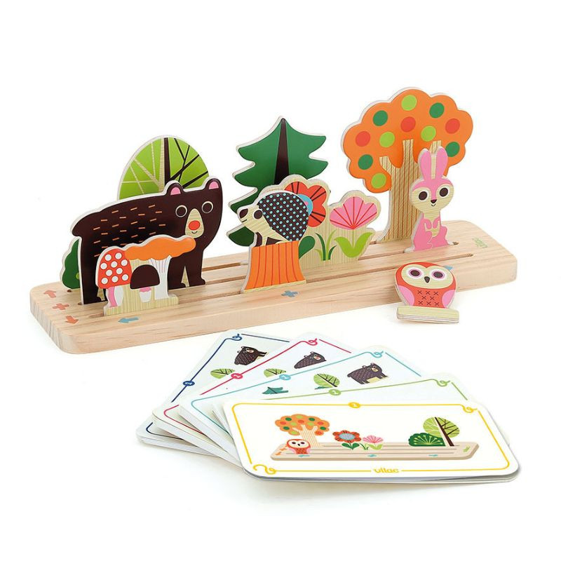 Jeu de logique en bois Oussassplass La forêt - Vilac