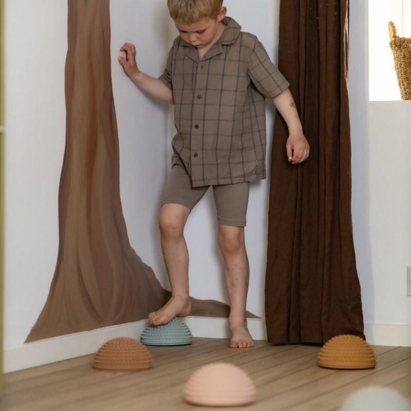 Leogreen Pierres d'Équilibre Enfants, 6 Pièces, Jouet de Motricité et Équilibre, Jeu d'Éveil Coordination et Développement Physique, Plastique PP Durable, Couleurs Vives