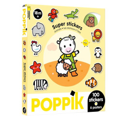 Box Super Stickers - Les Animaux - Poppik