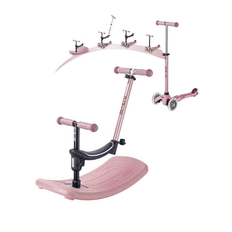 Trottinette Mini Micro Deluxe Rock & Go LED - Micro - Rose poudré