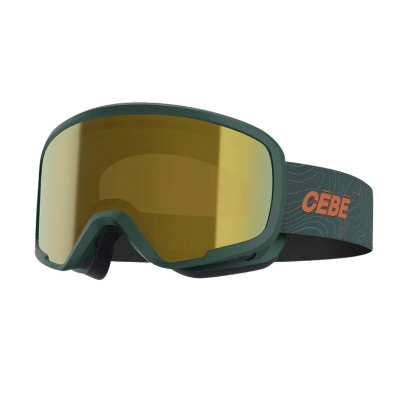 Masque ski enfant - Cébé Hoopoe 2 - 5 ans/8 ans - Forest / Amber Gold