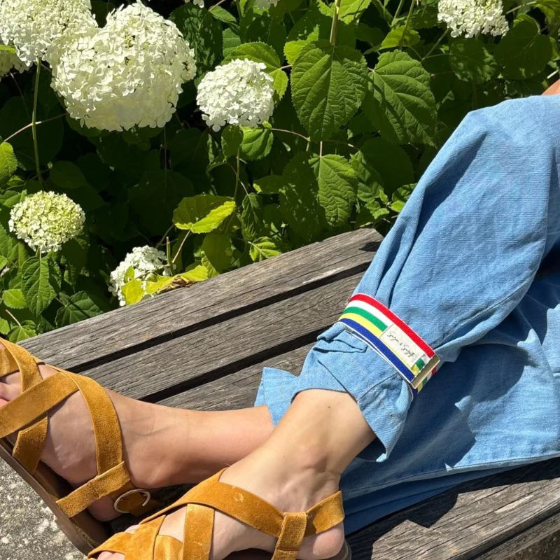 Serre pantalon vélo réfléchissant - de Suzon et Suzette - Rayé