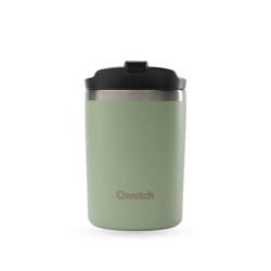Gobelet inox isotherme avec couvercle - Qwetch - Tilleul