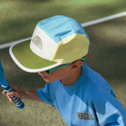 Casquette enfant five panel anti-UV - KietLa - Bleu Arc En