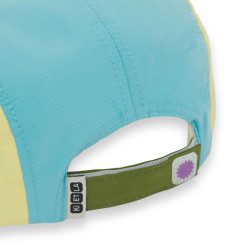 Casquette enfant five panel anti-UV - KietLa - Bleu Arc En Ciel detail