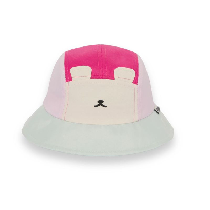Chapeau Camper enfant anti-UV - KietLa - Ourson Framboise