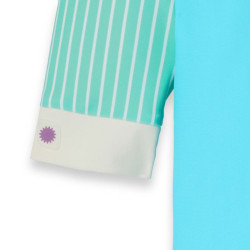 Combinaison short- KietLa - Bleu Rayures Vertes