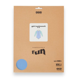 Maillot fille anti-UV - KietLa - Violet Rayures Vertes