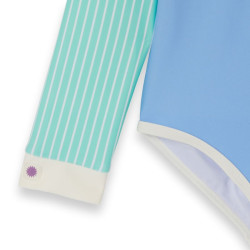Maillot de bain  anti-UV - KietLa - Violet Rayures Vertes