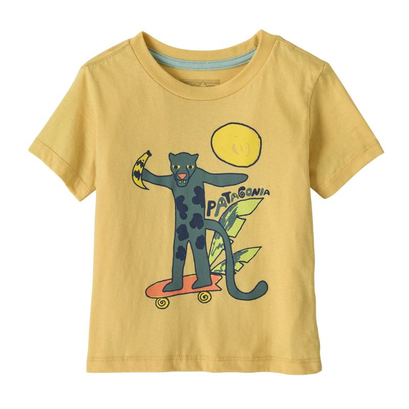 T-shirt Graphic bébé - Patagonia - Jaguar Boogie : Limestone Yellow