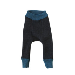 Legging réversible en laine mérinos - ManyMonths -Seabreeze Teal / Foggy