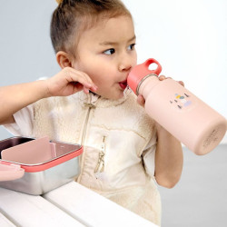 Gourde enfant inox - Lassig - Sunny Explorer Rose kid