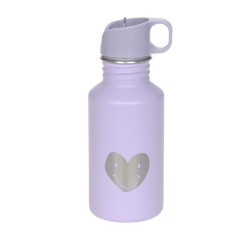 Gourde enfant inox - Lassig - Little Gang Coeur Mauve