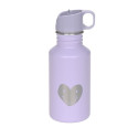 Gourde enfant inox - Lassig - Little Gang - Coeur Mauve
