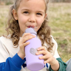Gourde enfant - Lassig - Little Gang Coeur Mauve
