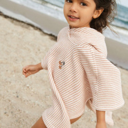 Poncho Paco - Liewood - Stripe Tuscany Rose