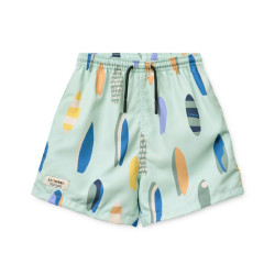Short de bain enfant Duke - Liewood - Boards / Light peppermint