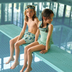 Short de bain enfant Liewood - Boards / Light peppermint