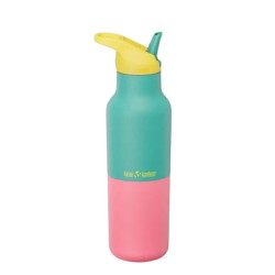 Gourde isotherme en inox recyclé 473 ml - Klean Kanteen - Turquoise Kaleidoscope