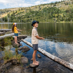 Bob enfant larges bords - Buff - Night Blue