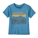 T-shirt bébé coton bio - Patagonia - Fitz Roy Skies - Shore Blue
