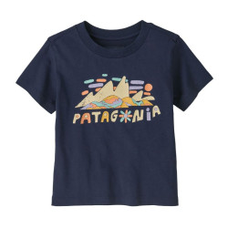 T-shirt Graphic bébé - Patagonia - Fitz Roy Superbloom : New Navy