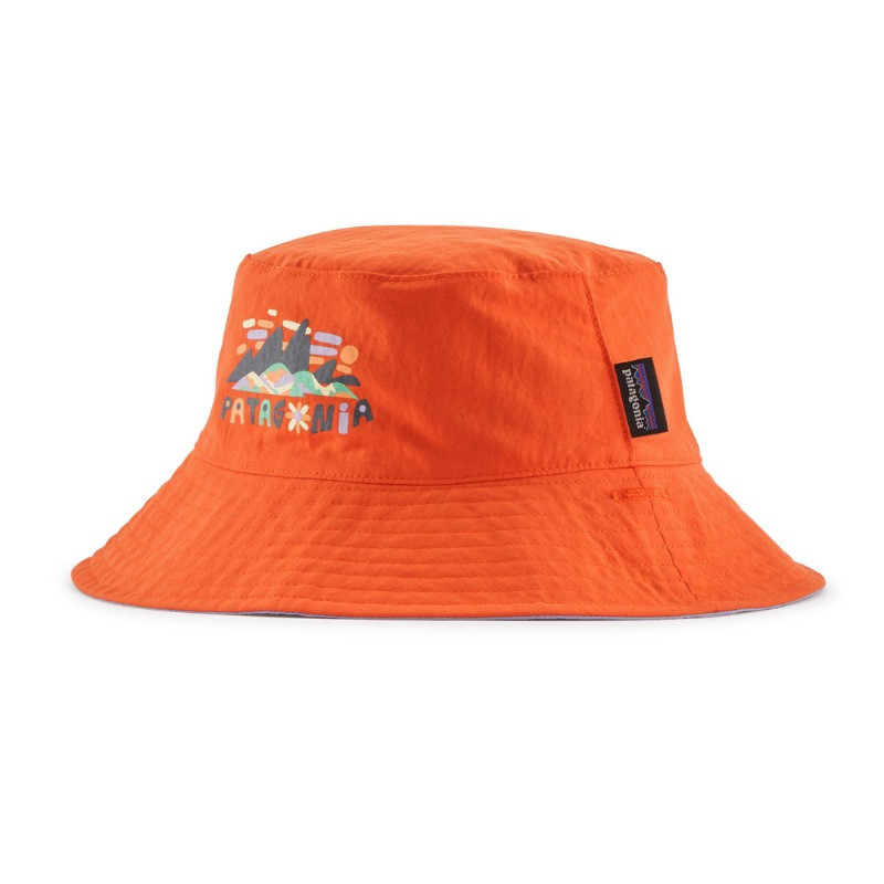 Chapeau de soleil bébé - Patagonia - Fitz Roy Superbloom / Pollinator Orange