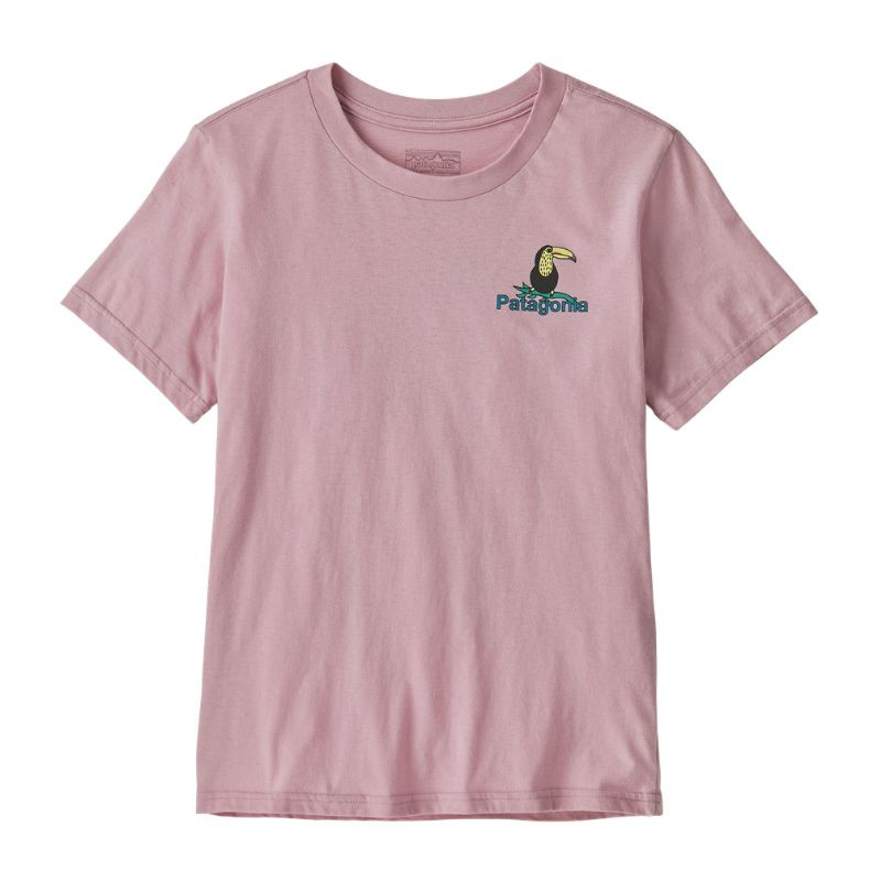 T-shirt enfant coton bio - Graphic Organic - Patagonia - Protect Rainforest : Quiet Violet